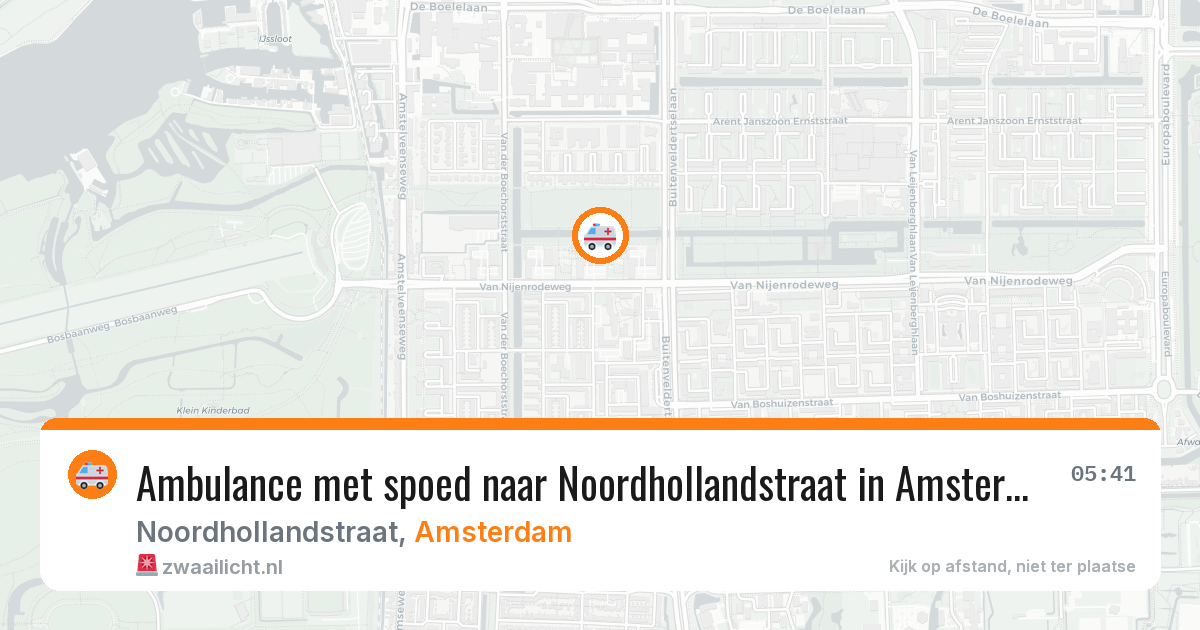 Ambulance met spoed naar Noordhollandstraat in Amsterdam — 30 mei 2026