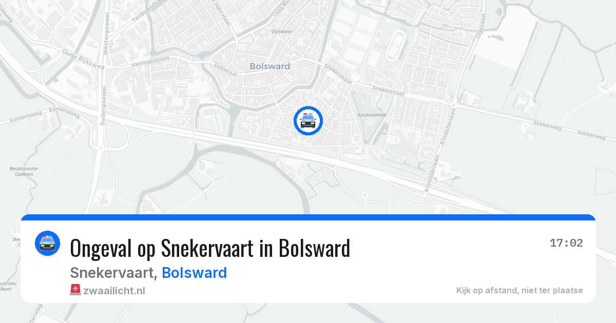 Ongeval op Snekervaart in Bolsward — 11 jun 2026