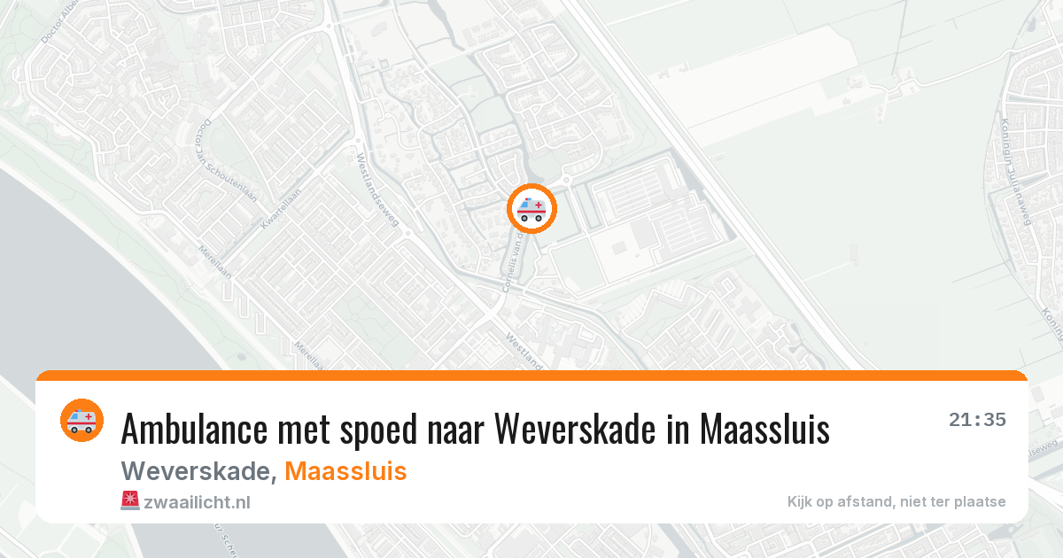 Ambulance met spoed naar Weverskade in Maassluis — 21 mei 2026