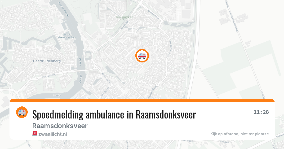 Spoedmelding ambulance in Raamsdonksveer — 12 aug 2026