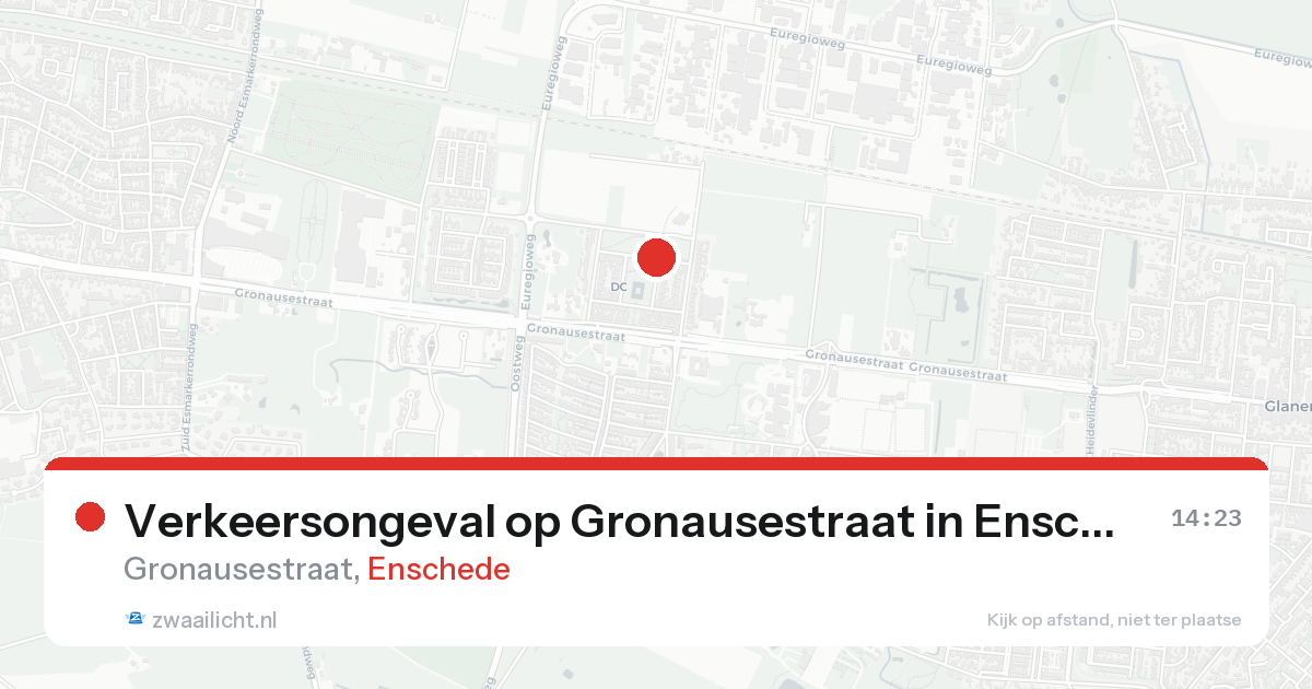 Verkeersongeval op Gronausestraat in Enschede — 20 aug 2026
