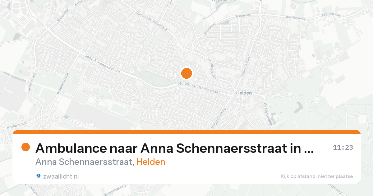 Ambulance naar Anna Schennaersstraat in Helden — 21 aug 2026