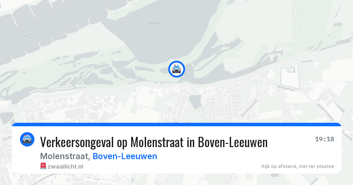 Verkeersongeval op Molenstraat in Boven-Leeuwen — 31 mei 2026