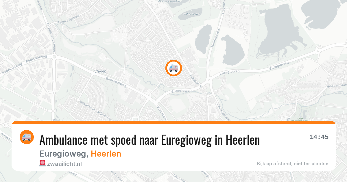 Ambulance met spoed naar Euregioweg in Heerlen — 18 jun 2026