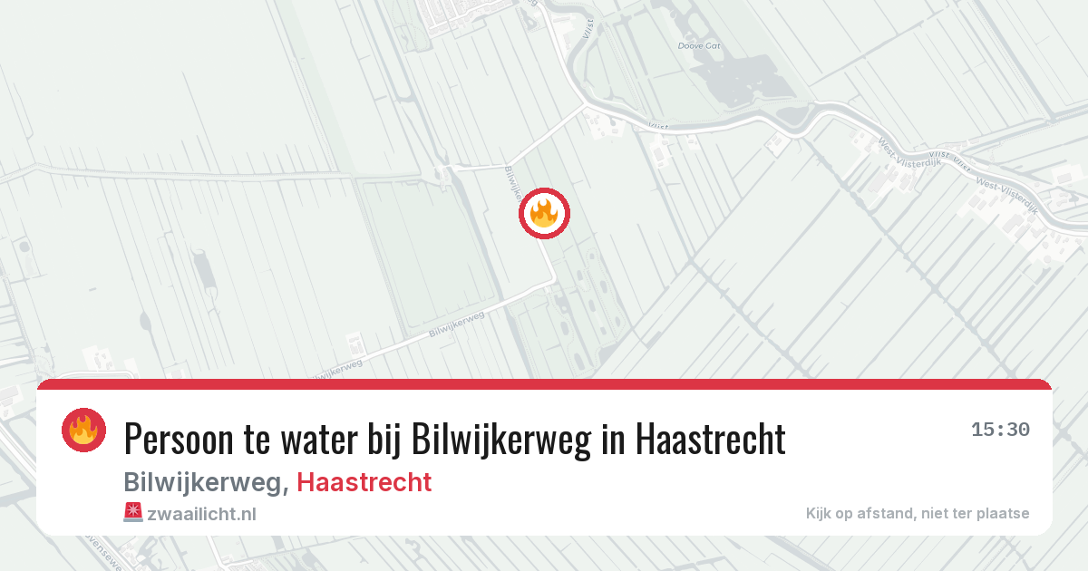 Persoon te water bij Bilwijkerweg in Haastrecht — 23 jun 2026