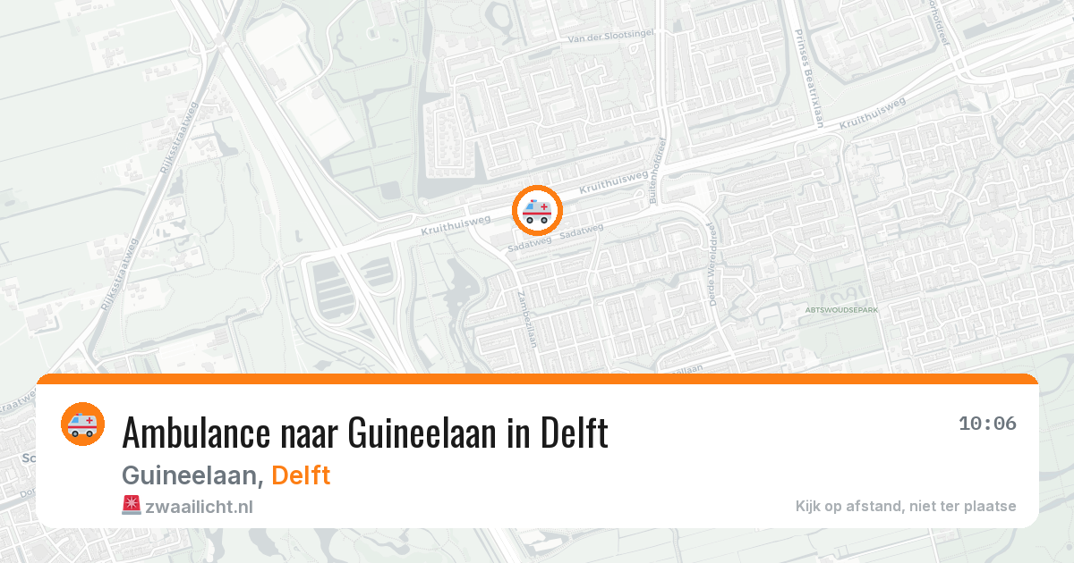 Ambulance naar Guineelaan in Delft — 14 mei 2026