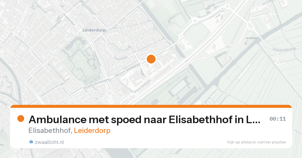 Ambulance met spoed naar Elisabethhof in Leiderdorp — 3 jun 2026