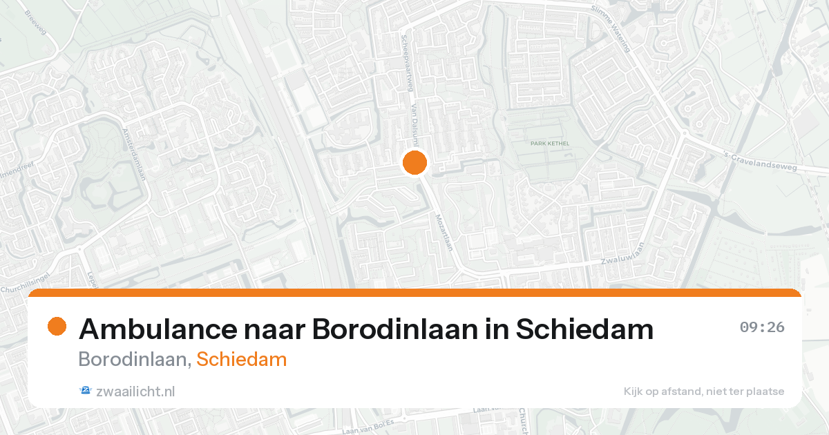 Ambulance naar Borodinlaan in Schiedam — 7 feb 2026