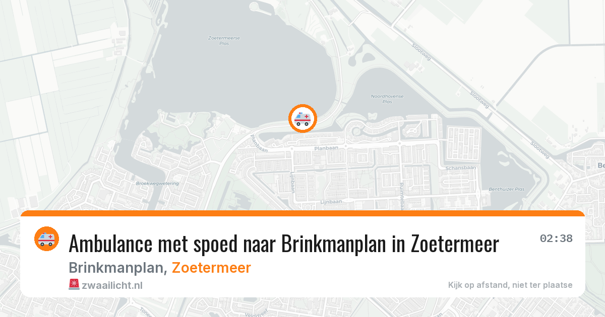 Ambulance met spoed naar Brinkmanplan in Zoetermeer — 12 jul 2026