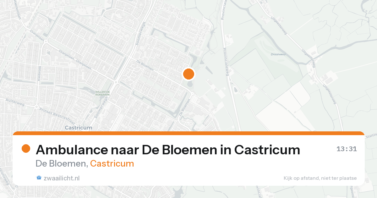 Ambulance naar De Bloemen in Castricum — 19 aug 2026