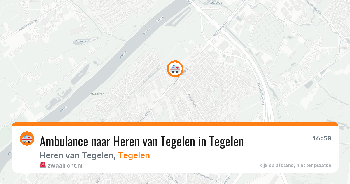 Ambulance naar Heren van Tegelen in Tegelen — 31 jul 2026