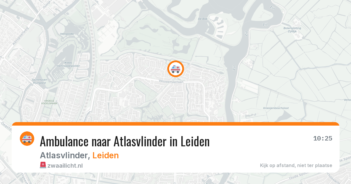 Ambulance naar Atlasvlinder in Leiden — 10 aug 2026
