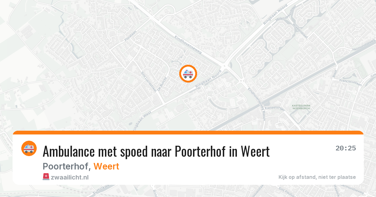 Ambulance met spoed naar Poorterhof in Weert — 8 jul 2026