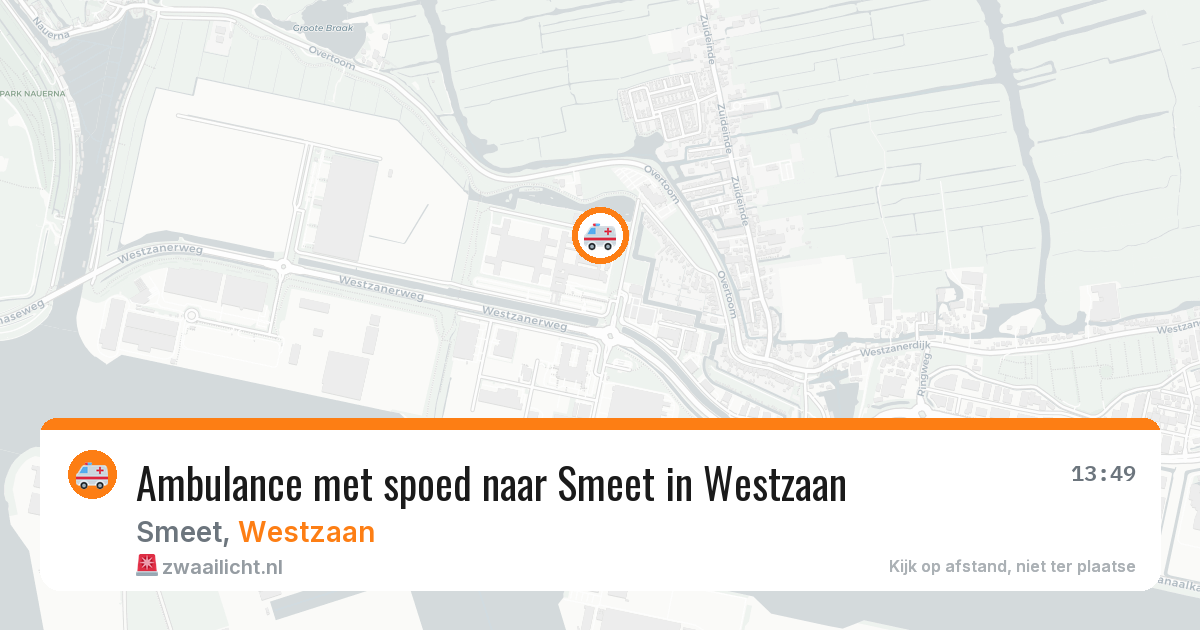 Ambulance met spoed naar Smeet in Westzaan — 30 apr 2026