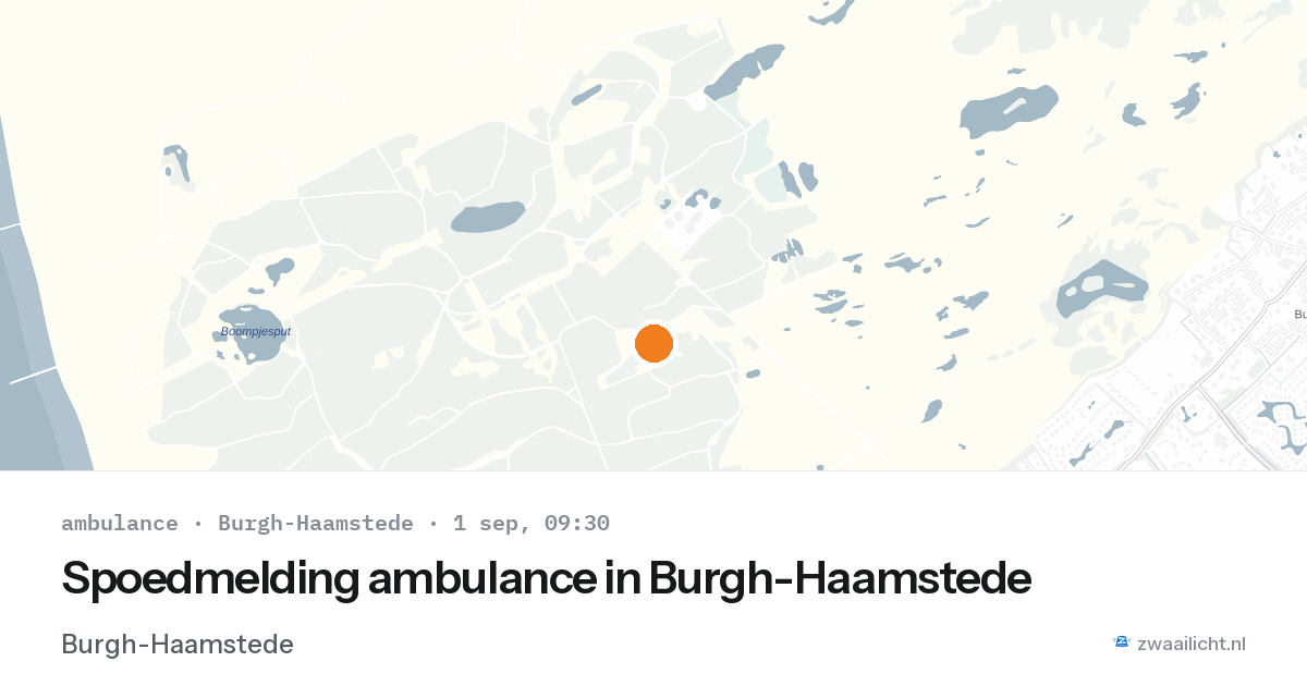 Spoedmelding ambulance in Burgh-Haamstede — 1 sep 2026