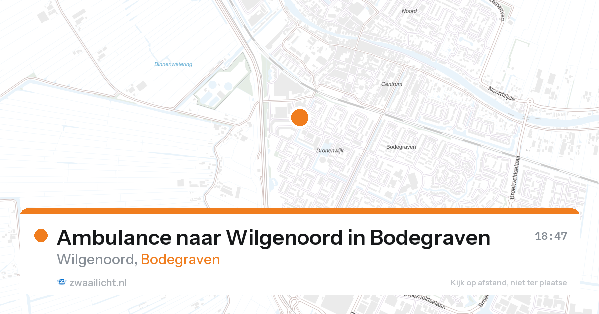 Ambulance naar Wilgenoord in Bodegraven — 20 apr 2026