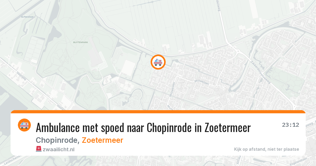 Ambulance met spoed naar Chopinrode in Zoetermeer — 21 jun 2026