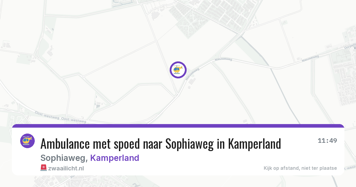 Ambulance met spoed naar Sophiaweg in Kamperland — 13 jun 2026