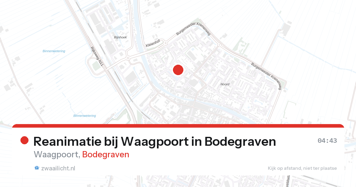 Reanimatie bij Waagpoort in Bodegraven — 4 mei 2026