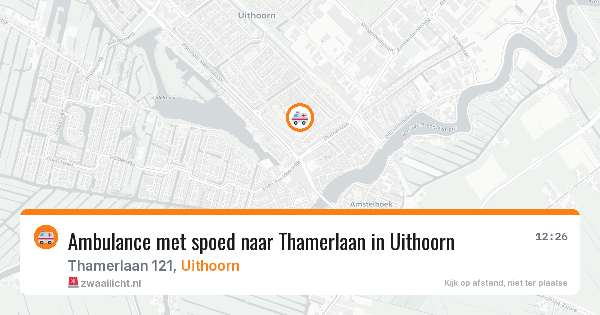 Ambulance met spoed naar Thamerlaan in Uithoorn — 9 jun 2026