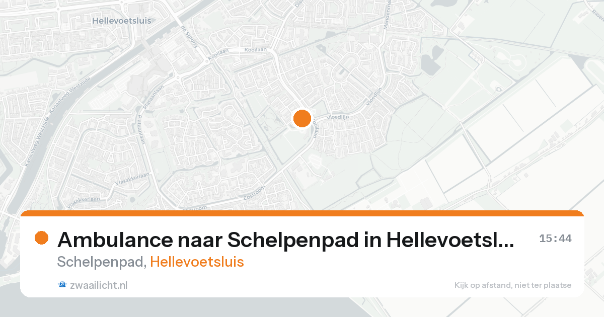 Ambulance naar Schelpenpad in Hellevoetsluis — 22 aug 2026
