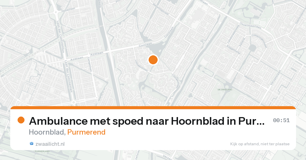 Ambulance met spoed naar Hoornblad in Purmerend — 27 mei 2026