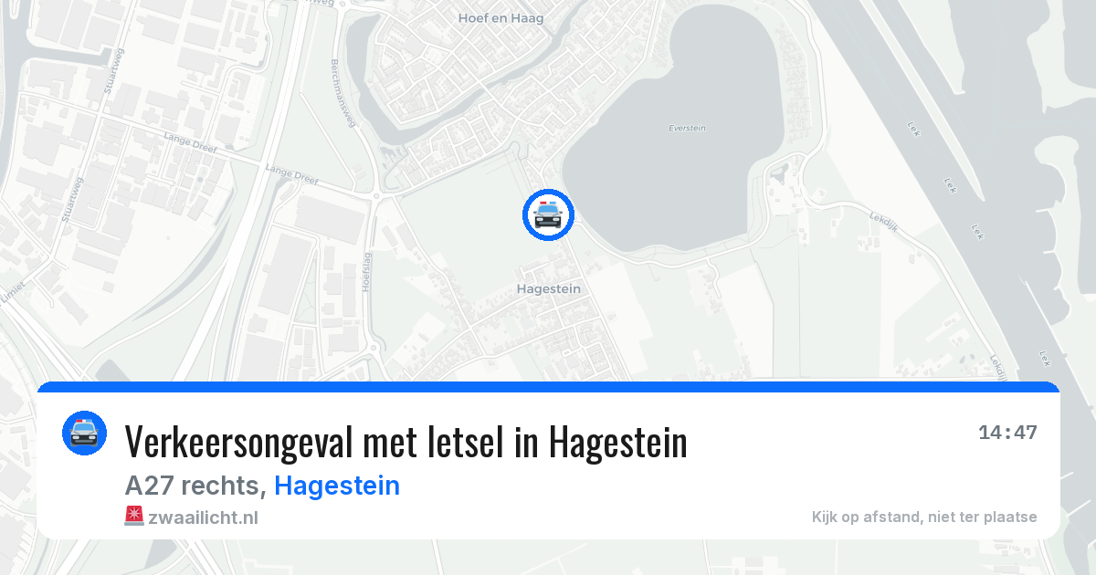 Verkeersongeval met letsel in Hagestein — 4 apr 2026
