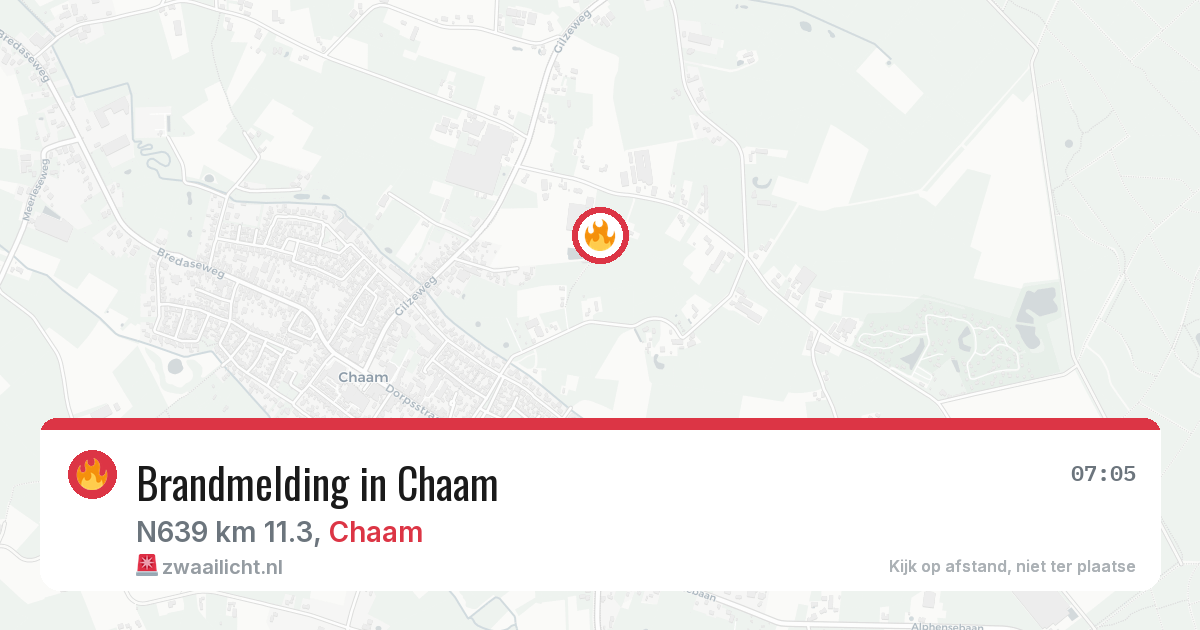 Brandmelding in Chaam — 4 mei 2026