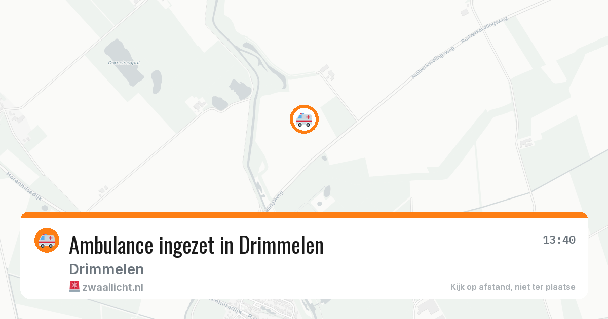 Ambulance ingezet in Drimmelen — 1 jun 2026