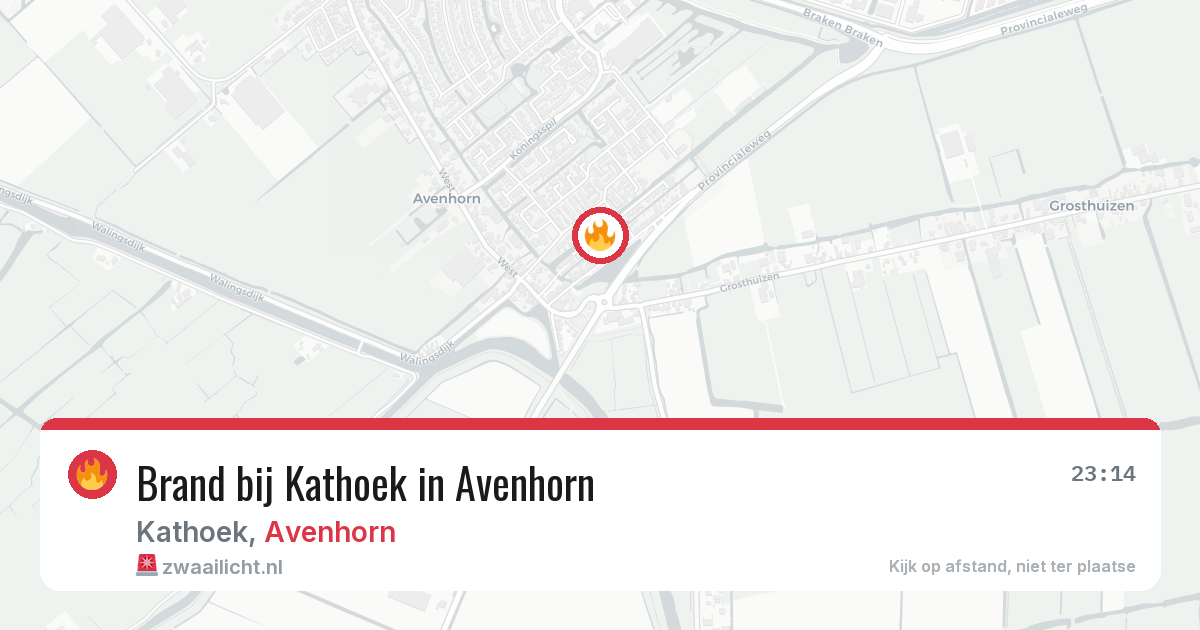 Brand bij Kathoek in Avenhorn — 22 mei 2026