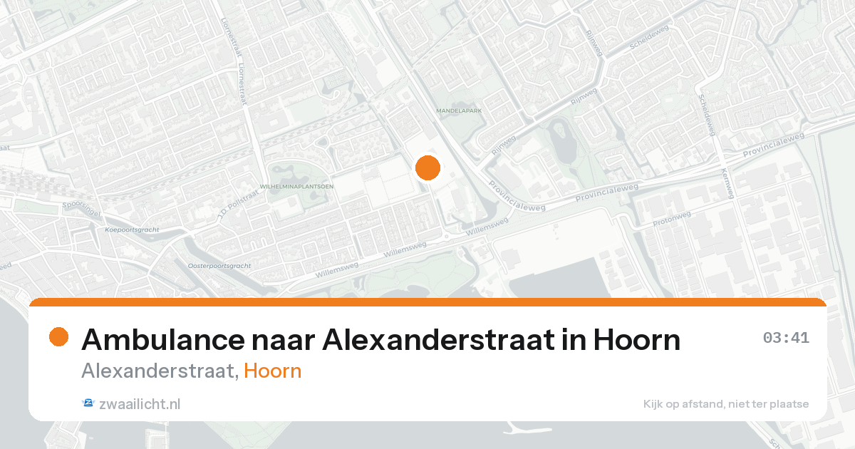 Ambulance naar Alexanderstraat in Hoorn — 23 aug 2026