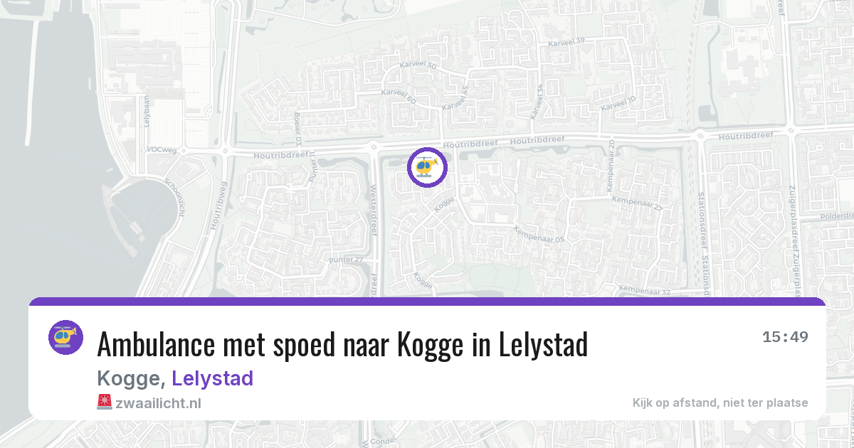Ambulance met spoed naar Kogge in Lelystad — 18 apr 2026