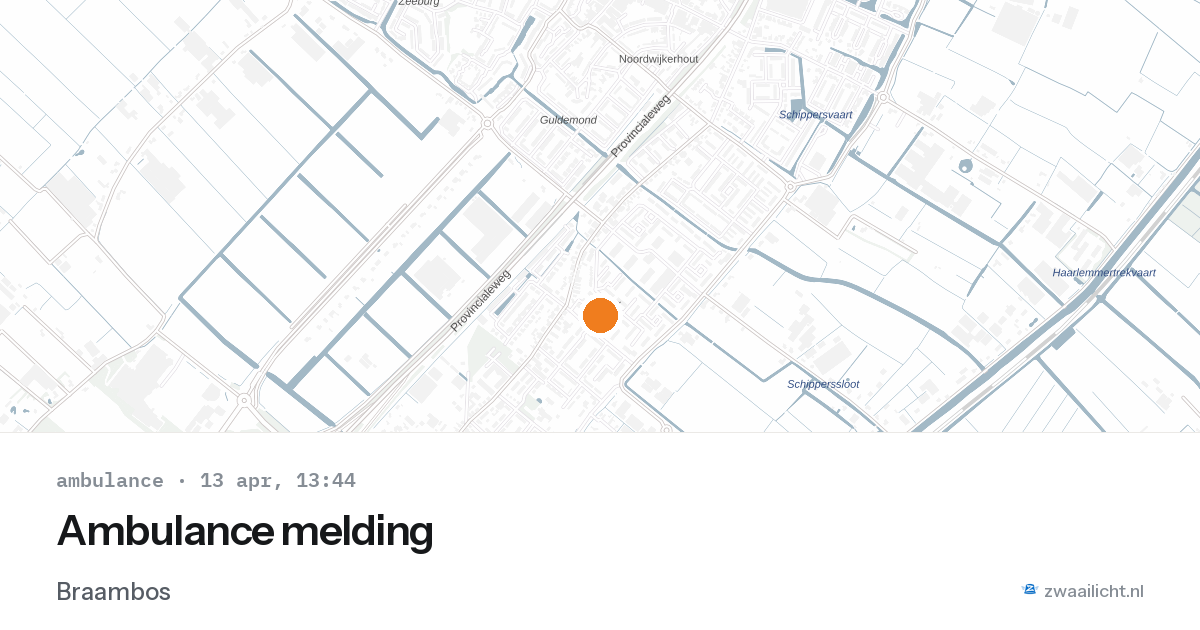 Ambulance melding — 13 apr 2026