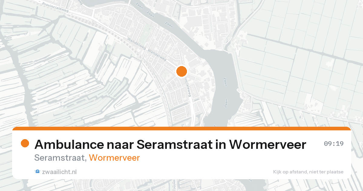 Ambulance naar Seramstraat in Wormerveer — 20 aug 2026