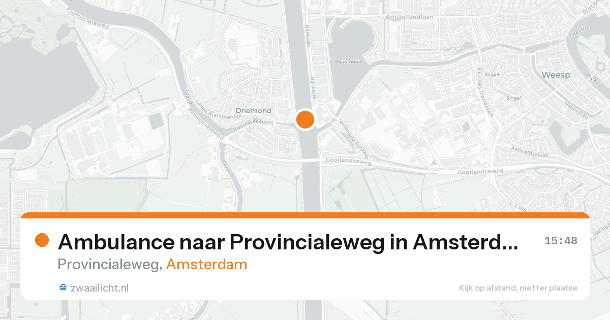 Ambulance naar Provincialeweg in Amsterdam — 19 jun 2026