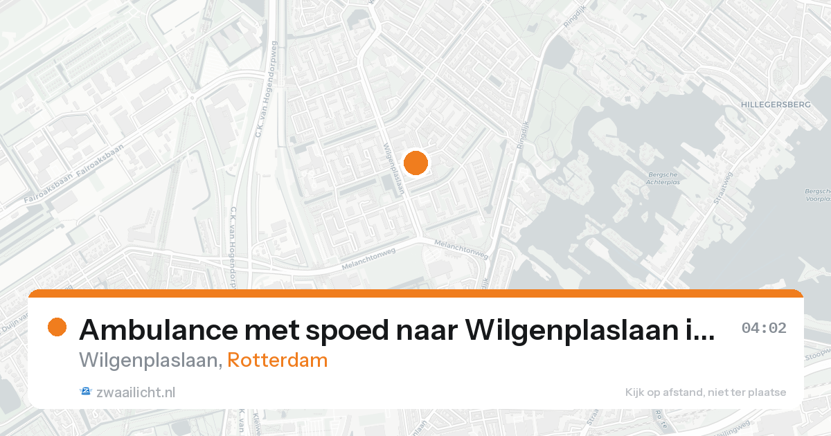 Ambulance met spoed naar Wilgenplaslaan in Rotterdam — 8 jul 2026