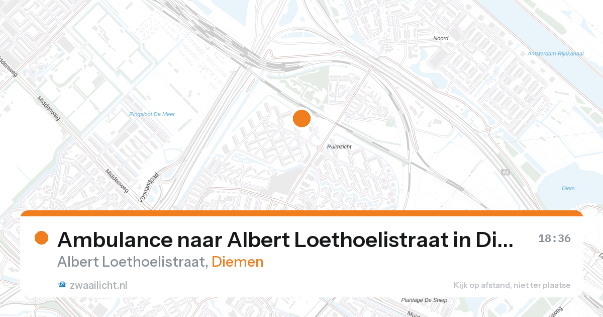 Ambulance naar Albert Loethoelistraat in Diemen — 27 aug 2026