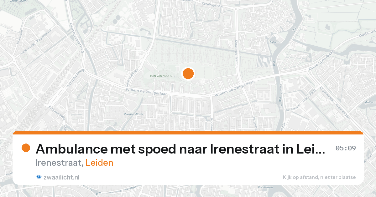 Ambulance met spoed naar Irenestraat in Leiden — 16 mei 2026