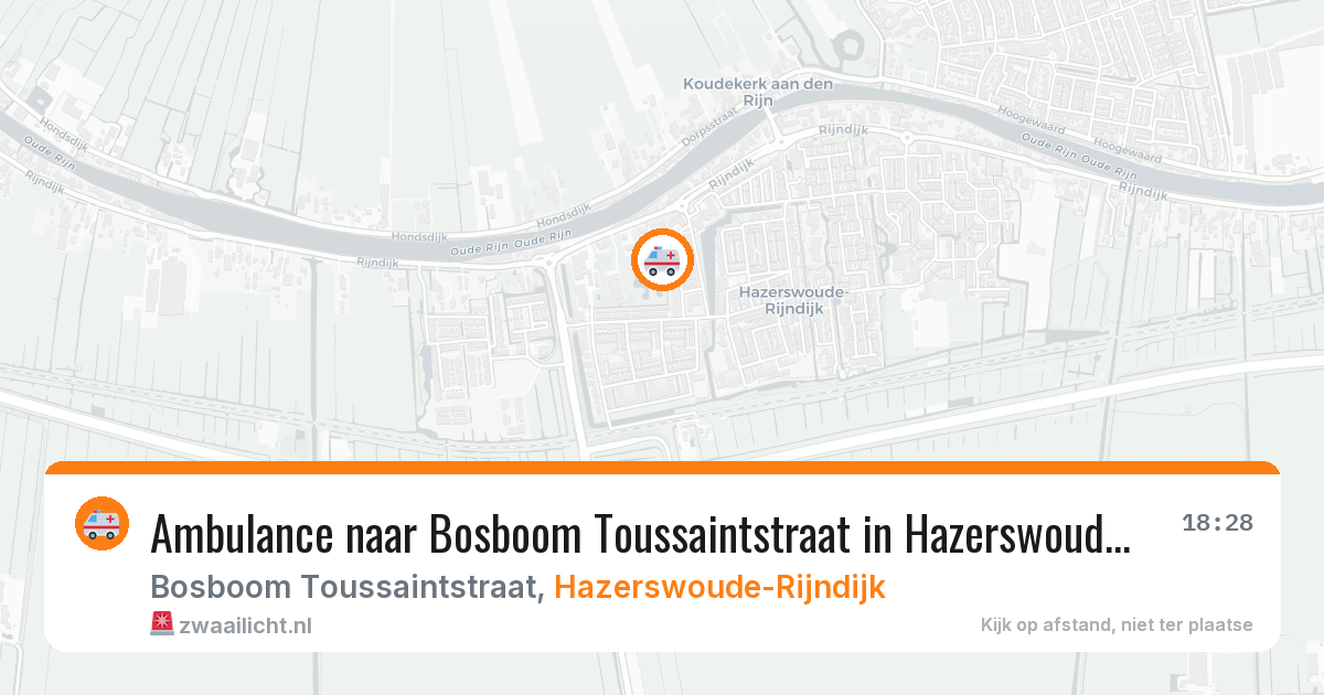 Ambulance naar Bosboom Toussaintstraat in Hazerswoude-Rijndijk — 7 jun 2026