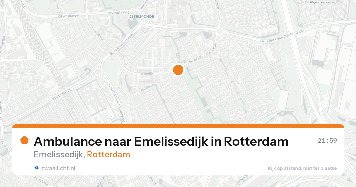 Ambulance naar Emelissedijk in Rotterdam — 21 aug 2026