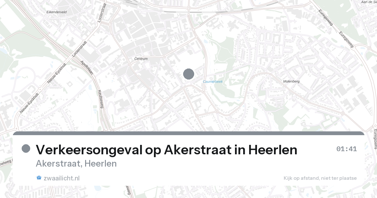 Verkeersongeval op Akerstraat in Heerlen — 27 aug 2026