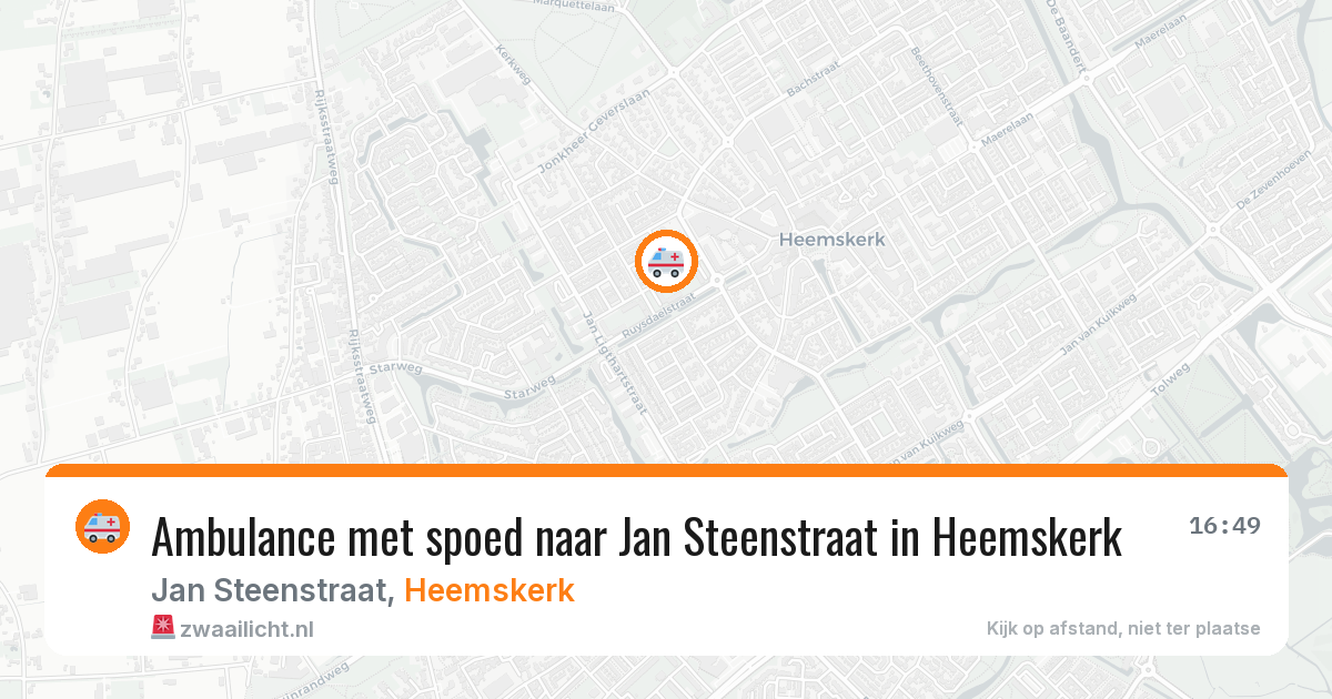 Ambulance met spoed naar Jan Steenstraat in Heemskerk — 23 jun 2026