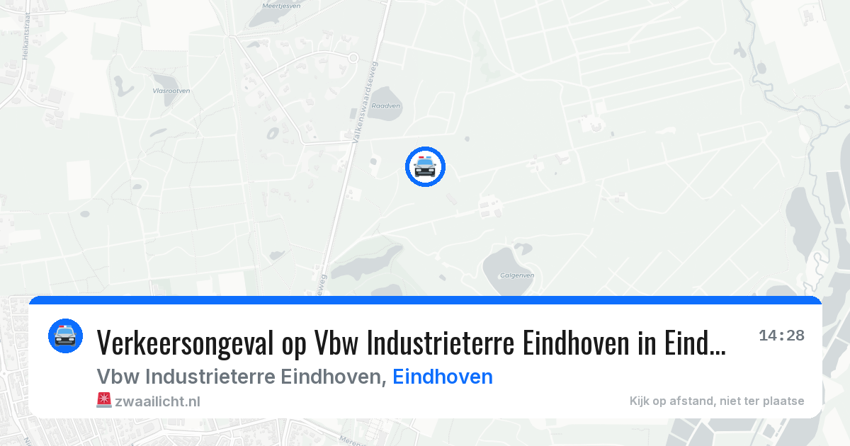 Verkeersongeval op Vbw Industrieterre Eindhoven in Eindhoven — 20 apr 2026