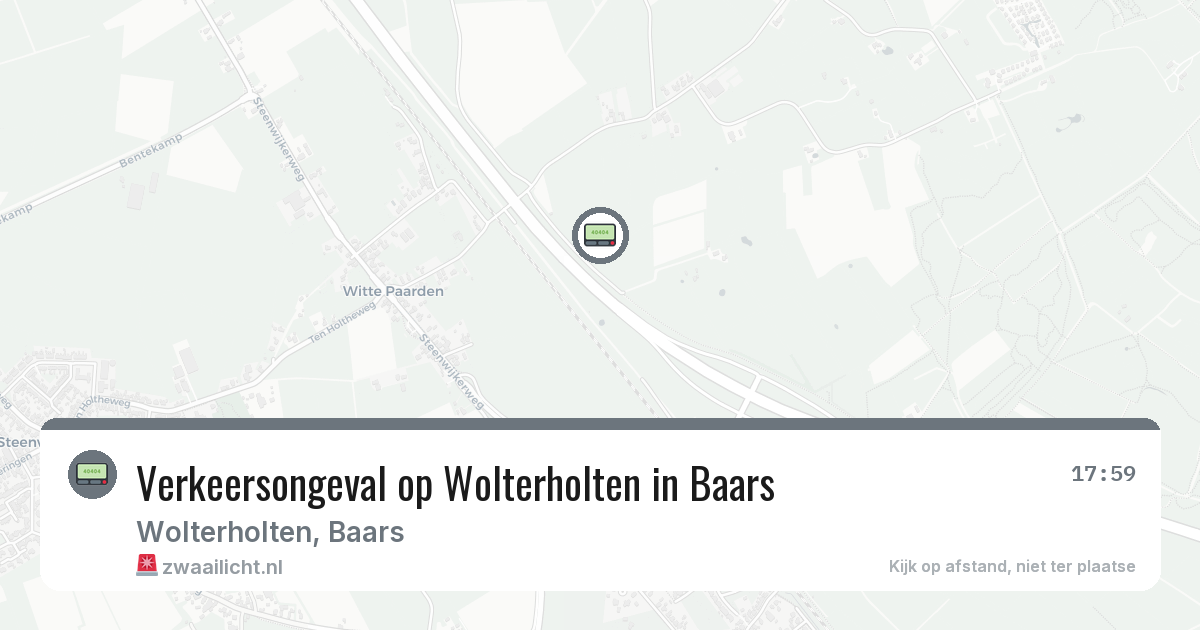 Verkeersongeval op Wolterholten in Baars — 10 jul 2026