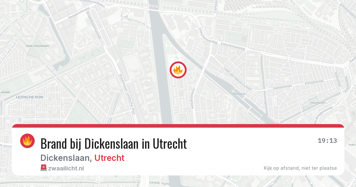 Brand bij Dickenslaan in Utrecht — 15 mrt 2026