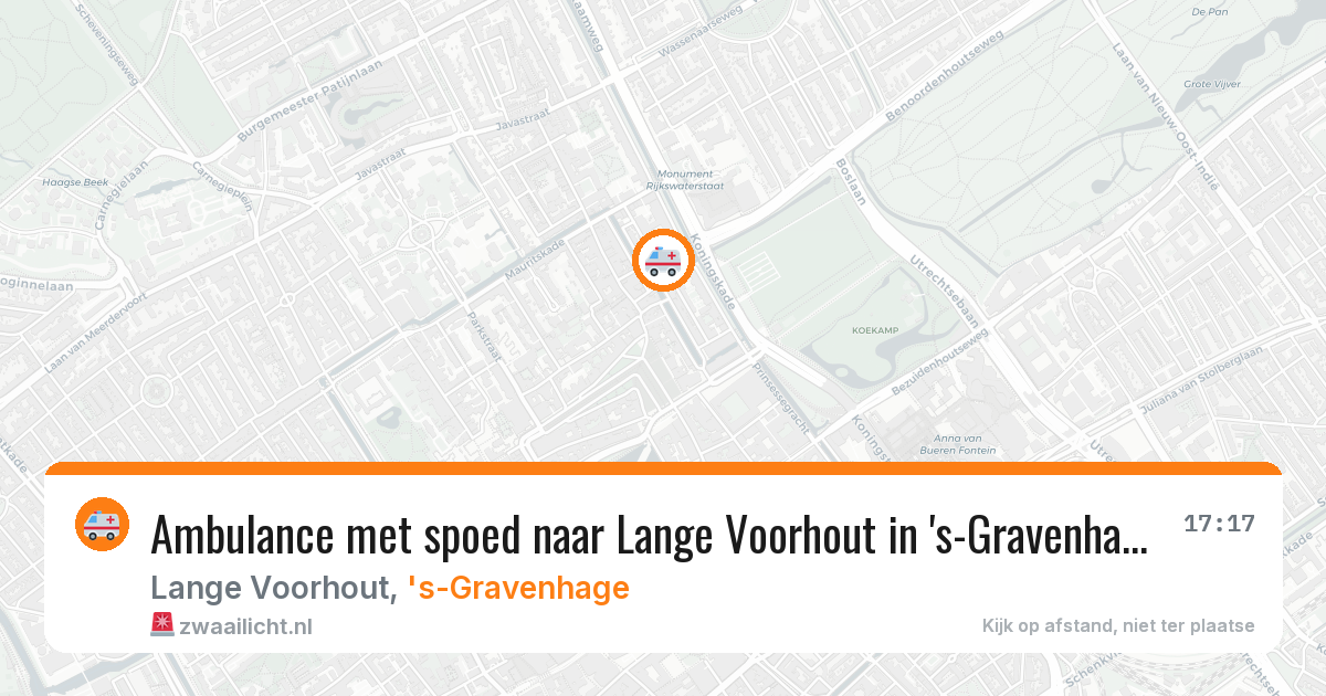 Ambulance met spoed naar Lange Voorhout in 's-Gravenhage — 3 jun 2026