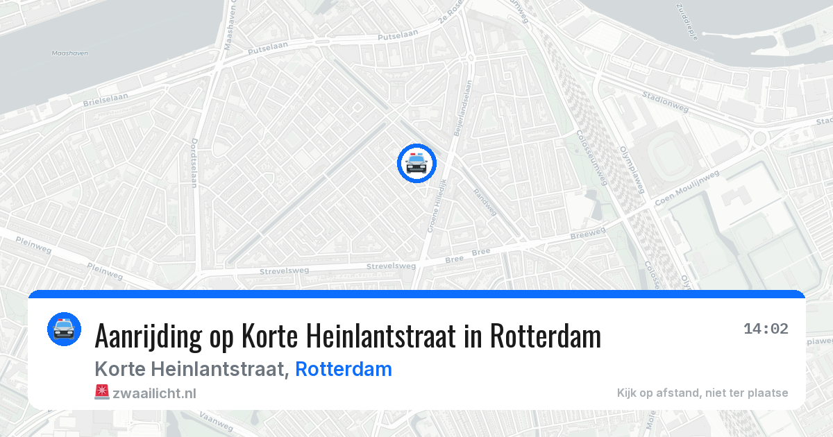 Aanrijding op Korte Heinlantstraat in Rotterdam — 30 jun 2026