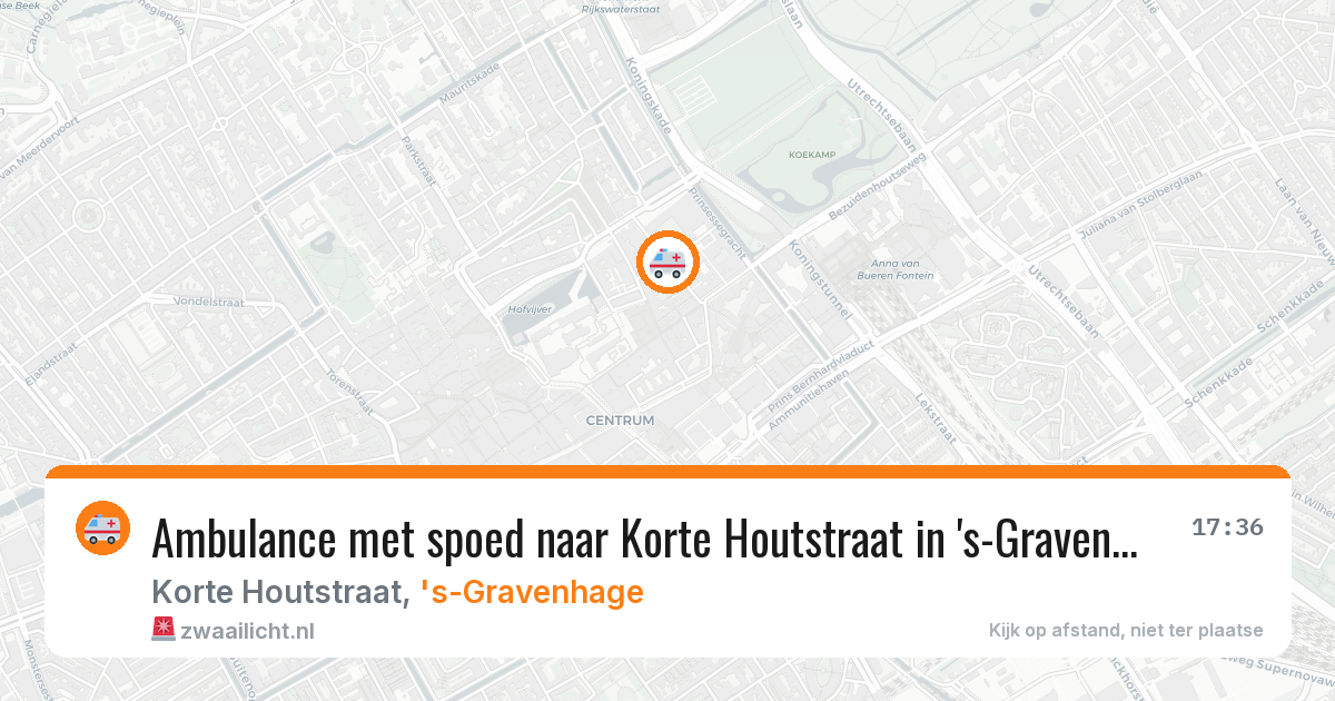 Ambulance met spoed naar Korte Houtstraat in 's-Gravenhage — 22 jan 2026