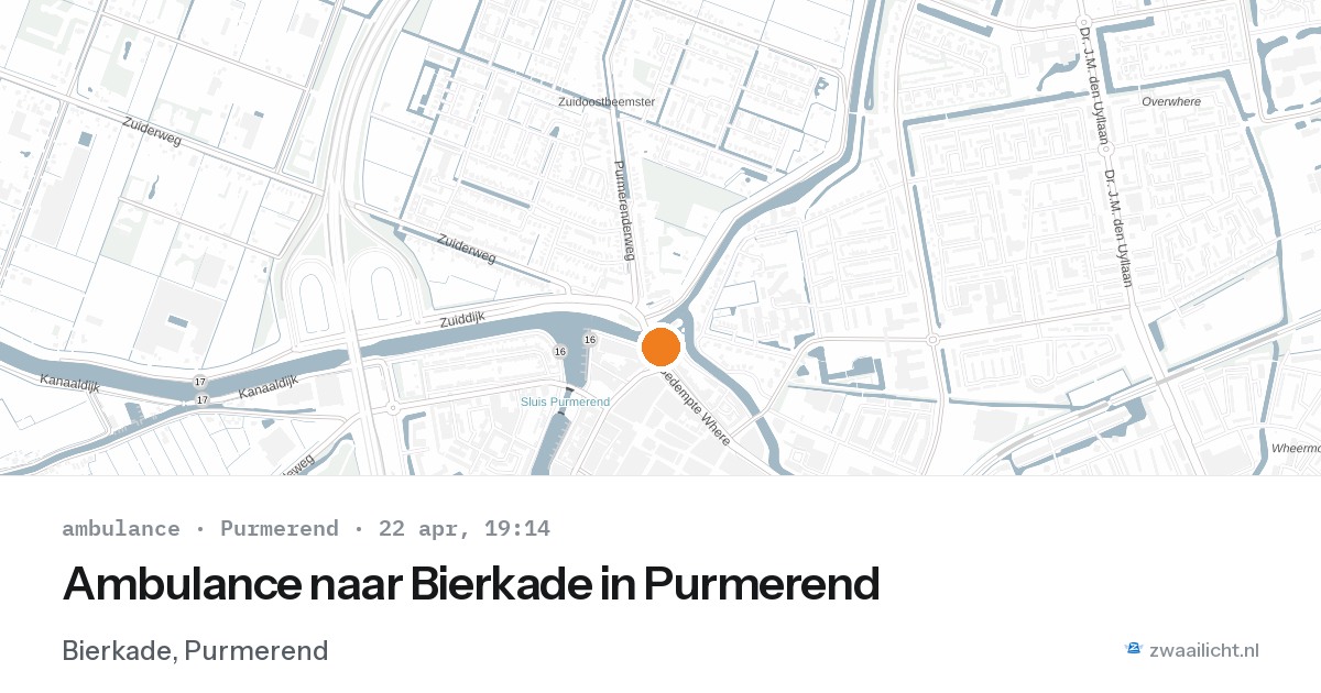 Ambulance naar Bierkade in Purmerend — 22 apr 2026