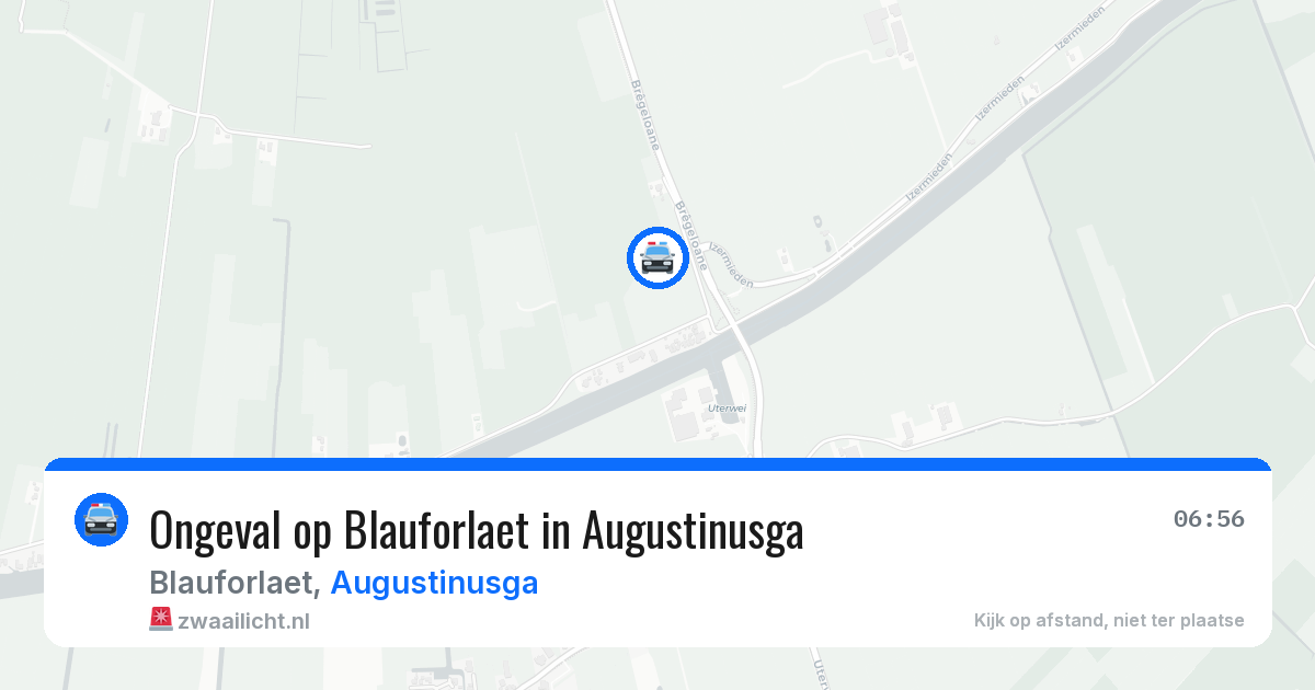 Ongeval op Blauforlaet in Augustinusga — 19 jun 2026